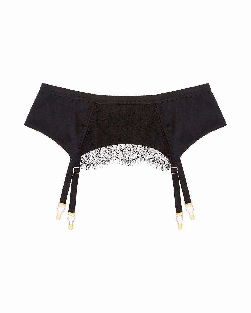 Dusk Leavers Lace Suspender Belt