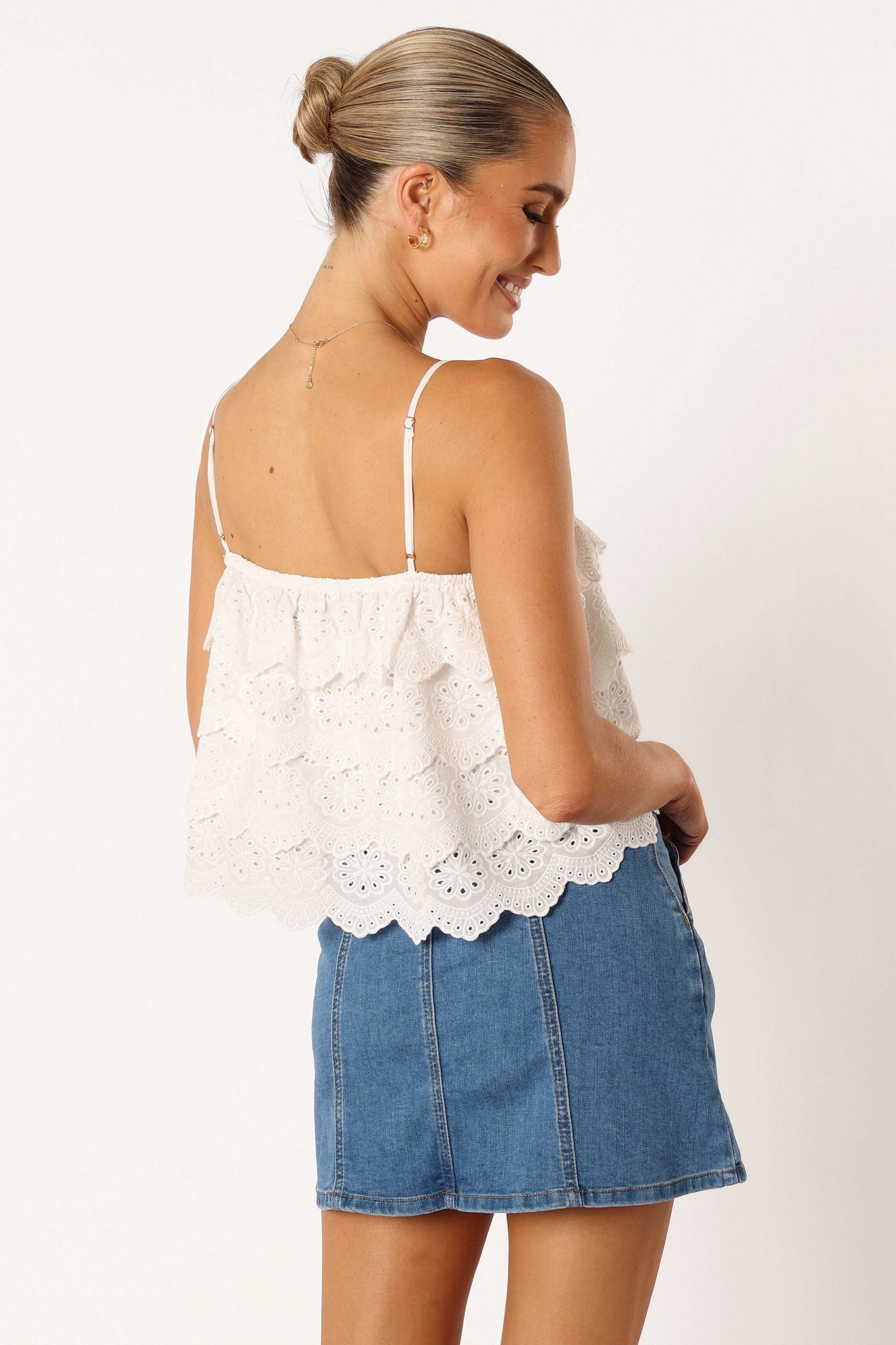 Ebbie Lace Top - White