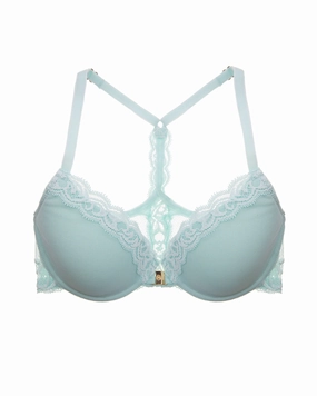 Feathers Front Close T-Back Bra
