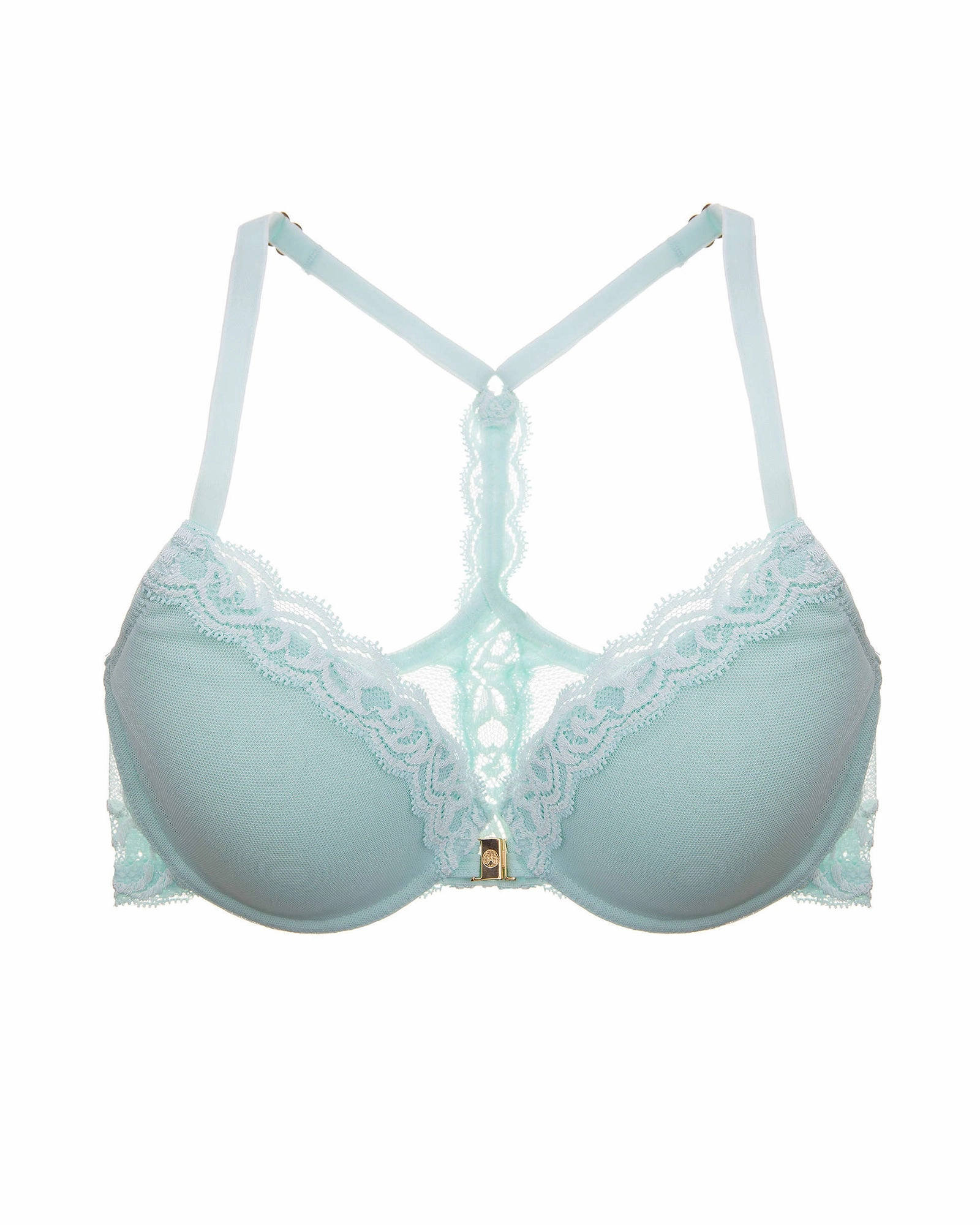 Feathers Front Close T-Back Bra