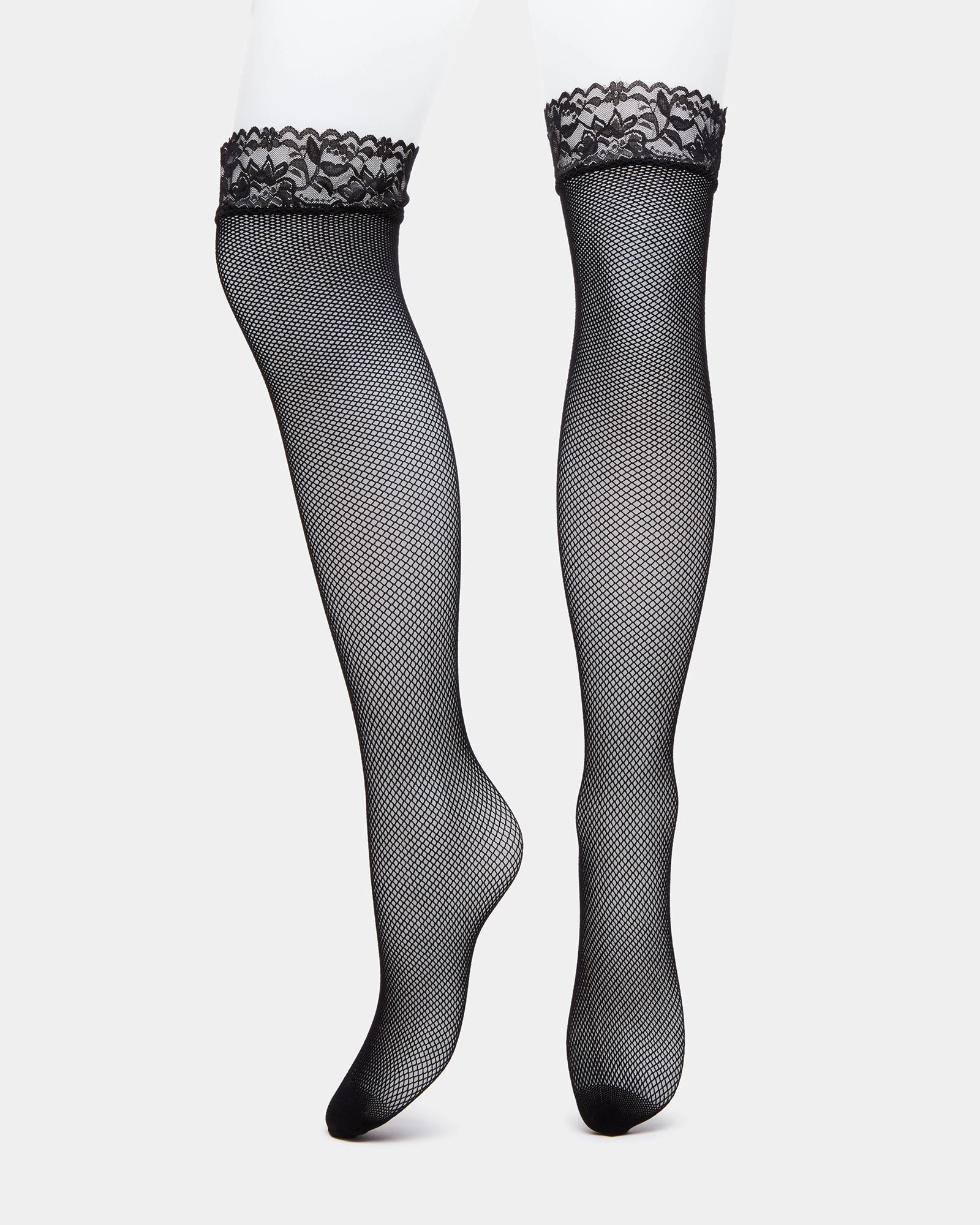 FISHNET OVER THE KNEE TIGHTS BLACK