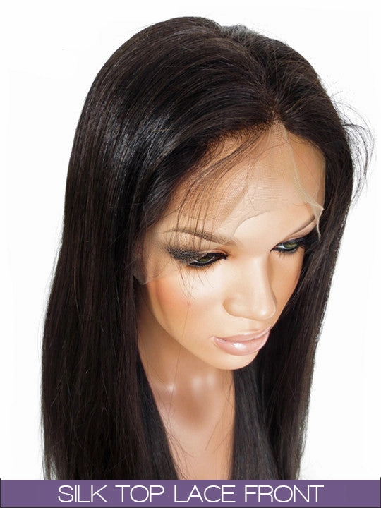 GLUELESS SILK TOP LACE FRONT WIG: Silky Straight