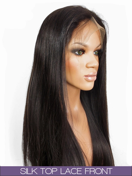 GLUELESS SILK TOP LACE FRONT WIG: Silky Straight