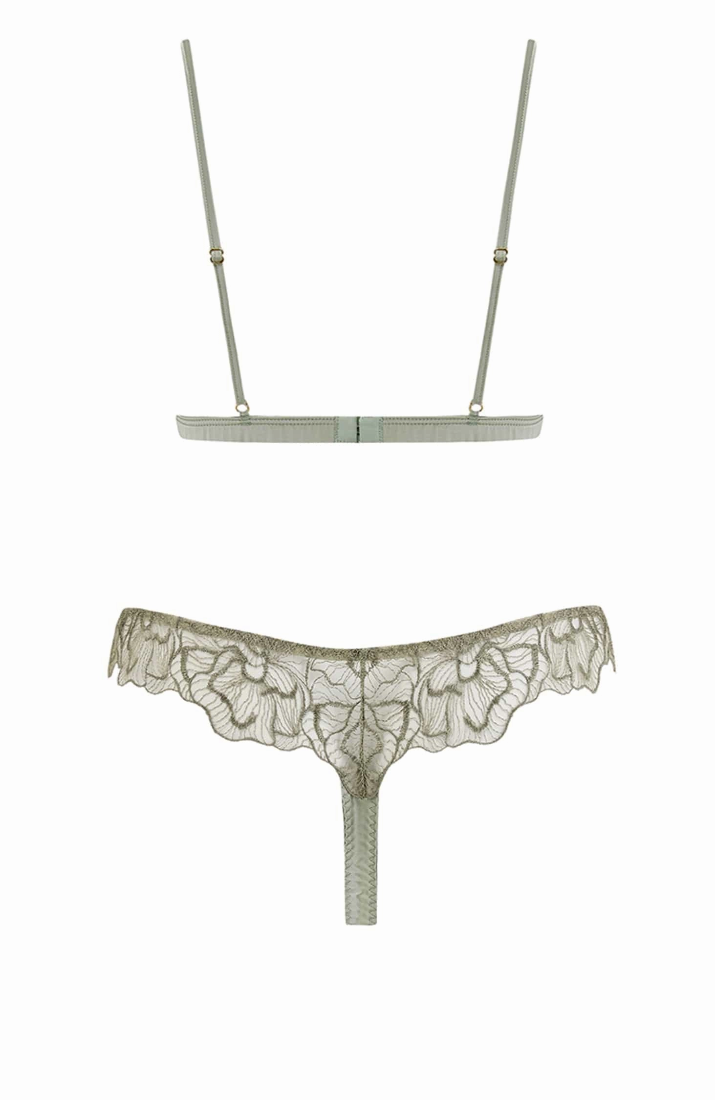 Lila Triangle Bra and Thong Set