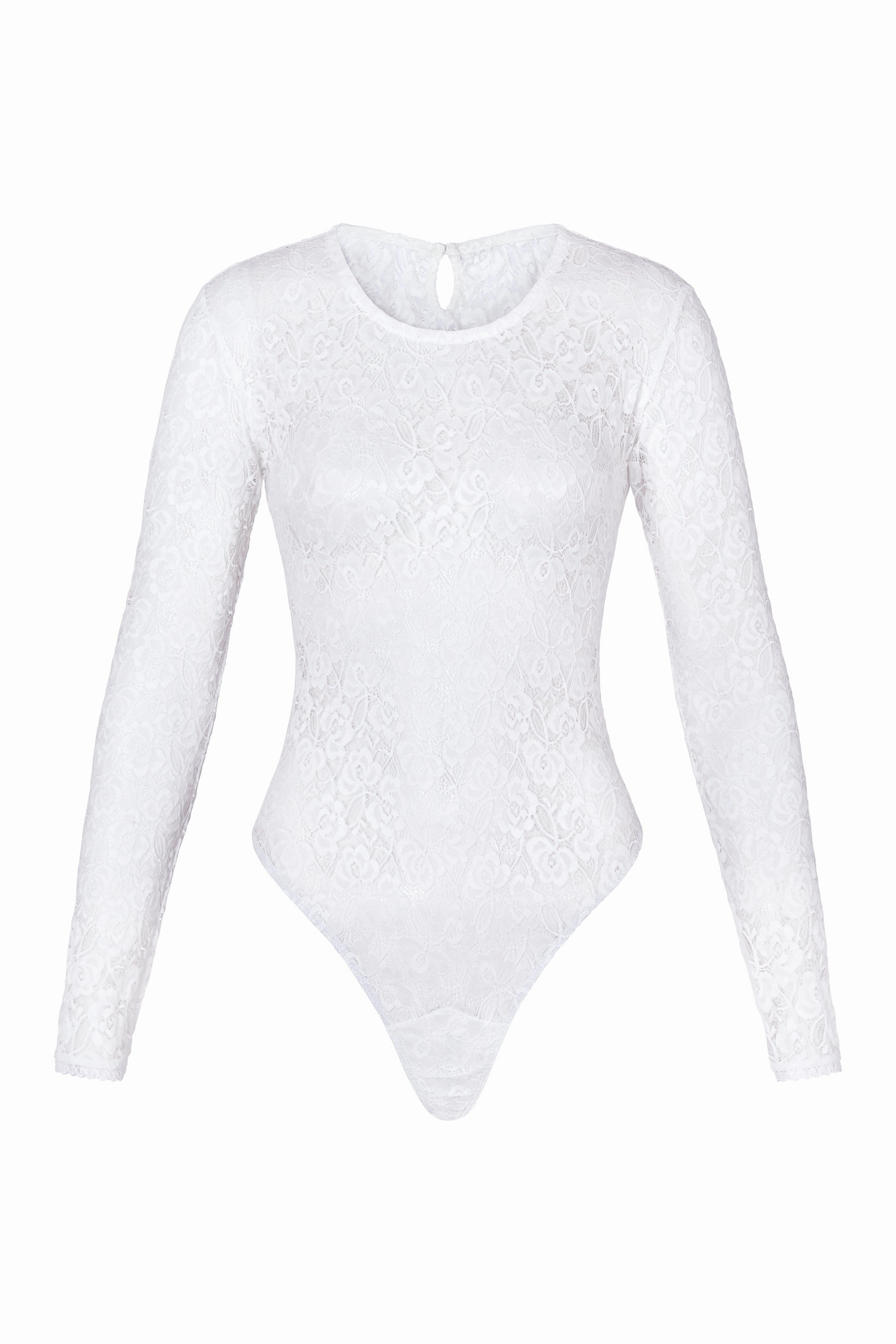 Long Sleeve Bodysuit White