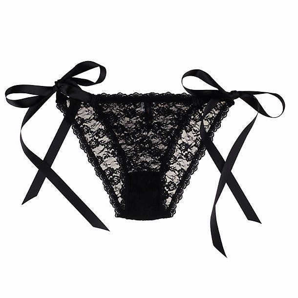 Peek-A-Boo Lace Side Tie Bikini