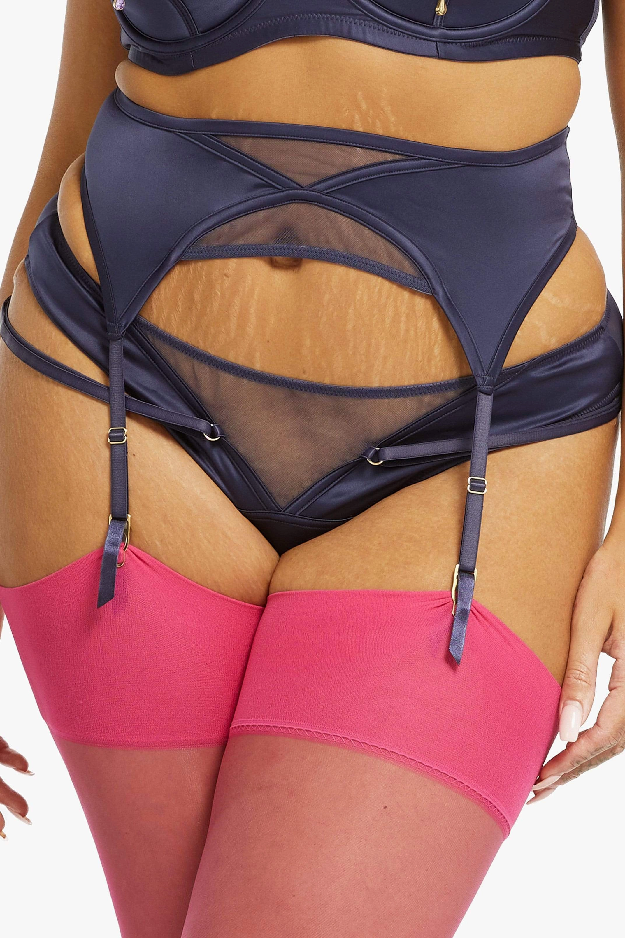 Philly Navy Tulip Suspender Belt