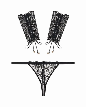 Rollercoaster Cuff & Thong Set