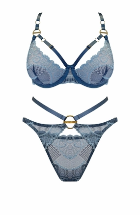Tierra Balconette Wire Bra and Open Back Brief Set